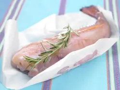 Freezer Paper used to wrap a fresh fish.